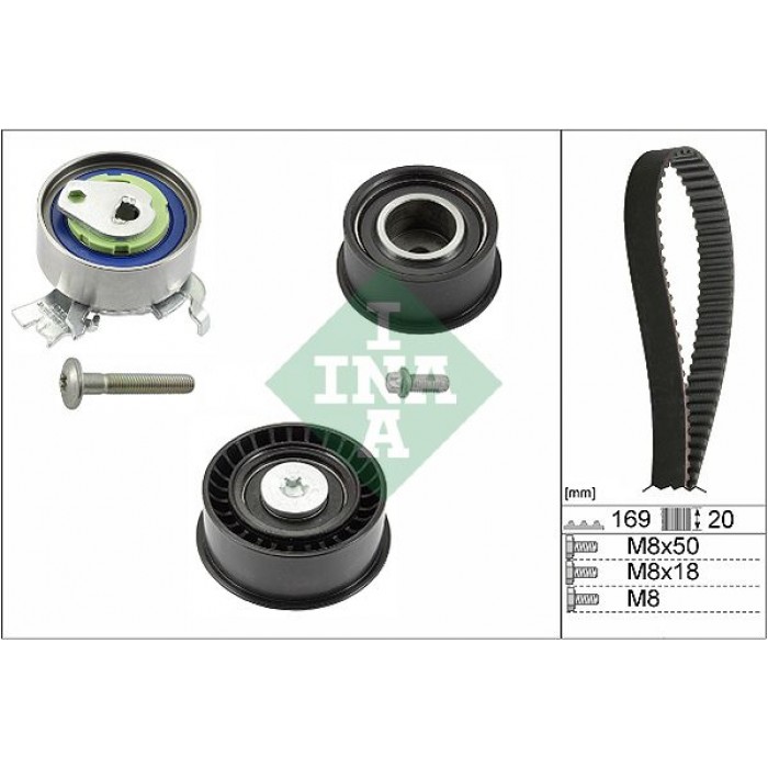 Triger Seti 169 Diş 3 Bilya+1 Kayiş Astraf 1.6 16V Vectrab Corsab 1606274 530007810