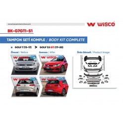 Tampon Seti Komple (Ön Arka Yan) Body Kit Golf7 Gti 13-17 Uyumlu (Golf7,5 Dönüşüm)BK-G7GTI-S1 5g0807217gtı